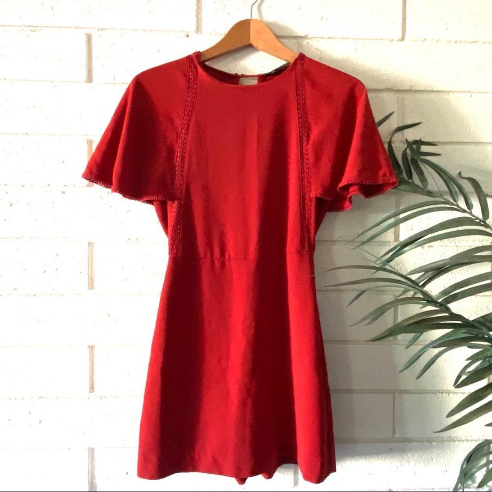 Zara Rust Orange/Red Skort Jumper - Picture 3 of 7
